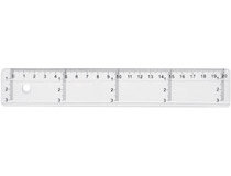 Linjal Plast tvärgående 20cm