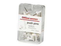 Kartnålar Push pins vit 25st/fp