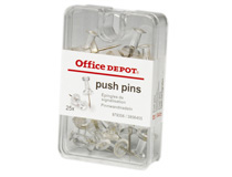 Kartnålar Push pins transparent 25st/fp