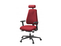Stol Lanab 6340 inkl. hjul röd