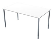 Skrivbord fast 1400x800 vit