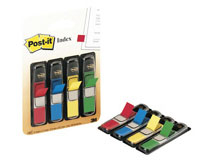 Märkflikar Post-it Index 683-4 röd, blå, gul, grön 4x35st/fp