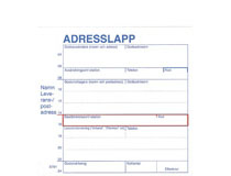Adresslapp självhäftande 114x110 50st/förpackning