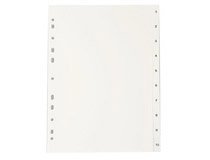 Pärmregister vit plast A4 1-10 10st/fp