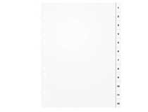 Pärmregister vit PP A4 1-12 10st/fp