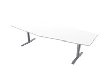 Konferensbord T-fot 280x120x80cm vit