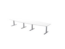 Konferensbord T-fot 420x120x80cm vit