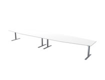 Konferensbord T-fot 560x120x80cm vit