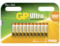 Batteri GP Ultra Alkaline AAA/LR03 10st/fp