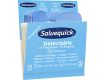 Plåsterrefill Salvequick 6754CAP Blue Detectable vanliga/fingertopp 6x30st/fp