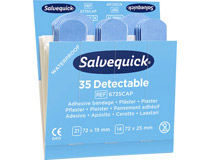 Plåsterrefill Salvequick 6735CAP Blue Detectable vanliga 6x35st/fp
